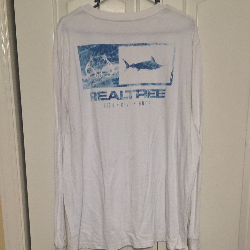 Realtree White Long Sleeve Tee